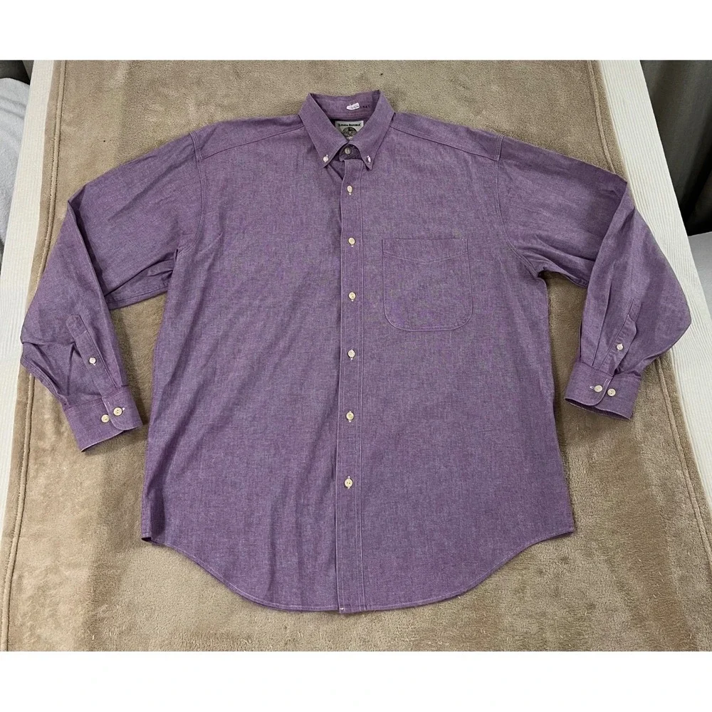 Banana Republic Adventure Outfitters‎ Shirt Mens L Purple Cotton Button Down